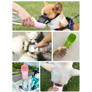 Portable Water Food Bottle Pets Outdoor Travel Drinking