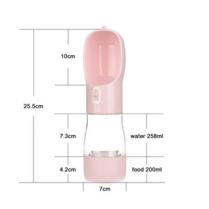 Portable Water Food Bottle Pets Outdoor Travel Drinking