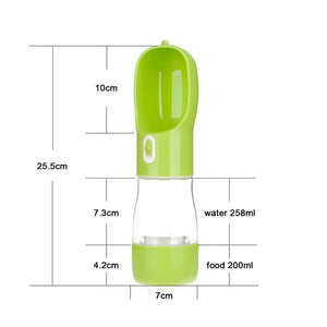 Portable Water Food Bottle Pets Outdoor Travel Drinking